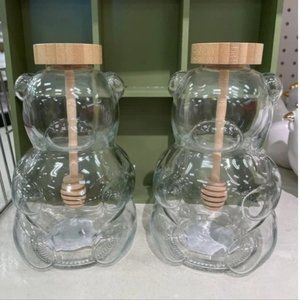 Glass Bear honey jar Target